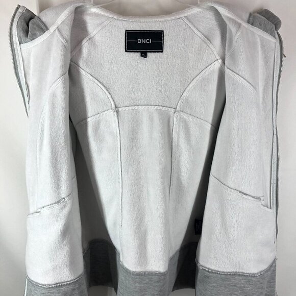 BNCI By Blanc Noir Gray Zip Up Hoodie Size XL - Picture 7 of 8